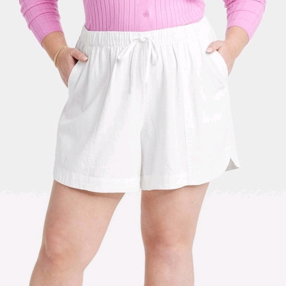 Universal Thread High-Rise Linen Easy Pull-On Shorts NWT
